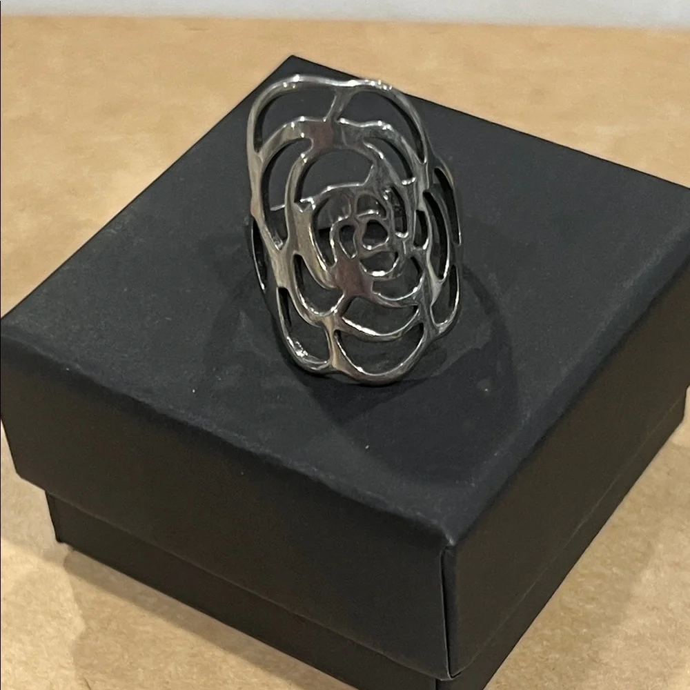 Rose Cutout Ring Floral Bohemian Jewelry